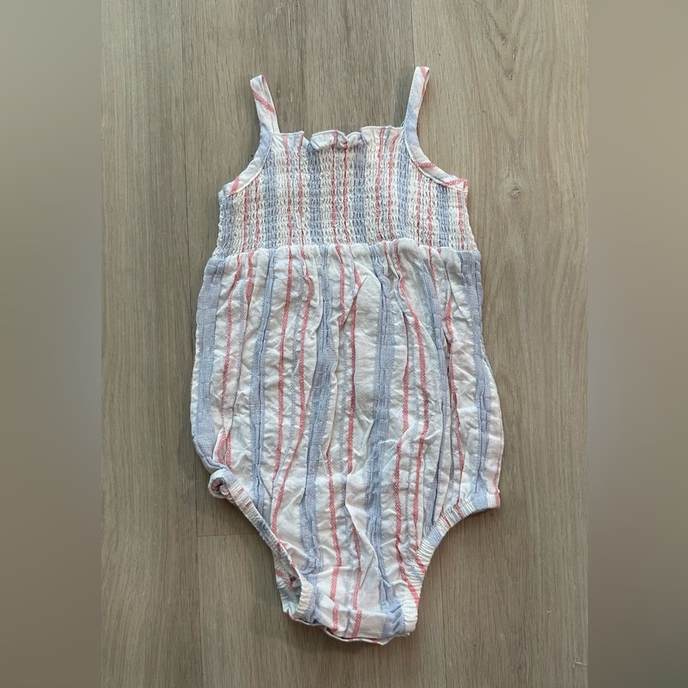 Splendid Red and Blue Striped Romper